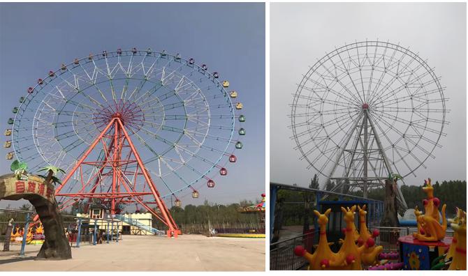 【案例•摩天輪】邯鄲市磁縣溢泉湖風景區(qū)标志性建築 摩天輪夜景成功亮燈驗收